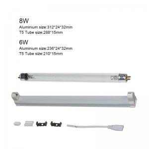 Cheap Double Needle Germicidal UVC Light Lamps T5 / T8 4W 6W 8W 15W for sale