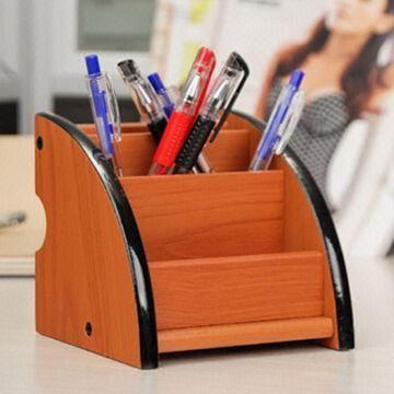 Cheap Pen Container, Remote Controler Holder, Made of Wood, Customized Sizes and Colors are Accepted for sale