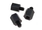 M3 Black Plastic Spacer Washers Male / Female Thread Hex Spacers Standoffs
