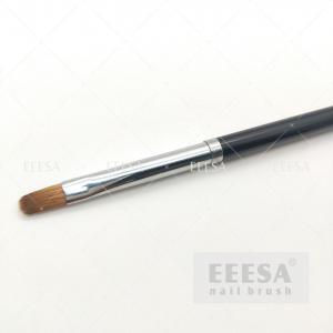Cheap Black Metal Handle Nail Gel Brush 6 Oval Gel Brush Fashionable Design for sale