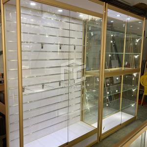 Cheap 8mm Thick Tempered Glass Display Showcase Counter 1200mm Long for sale