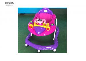Cheap Purple Rocket Deisgn Baby Foldable Walker With Steering Wheels For 13 Months for sale