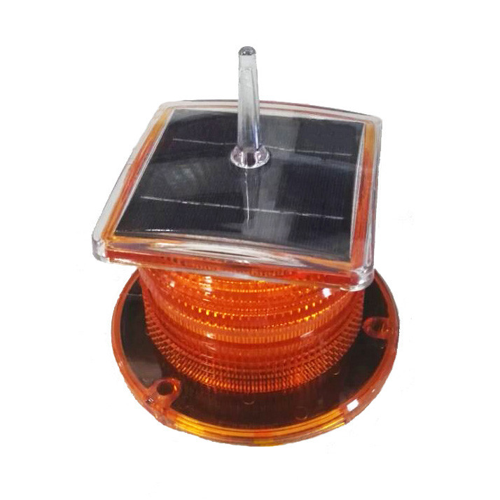 Cheap 2-3NM Amber Solar Marine Aquaculture Beacon Light With Bird Spike Solar Navigation Warning Lamp for Ship Boat for sale