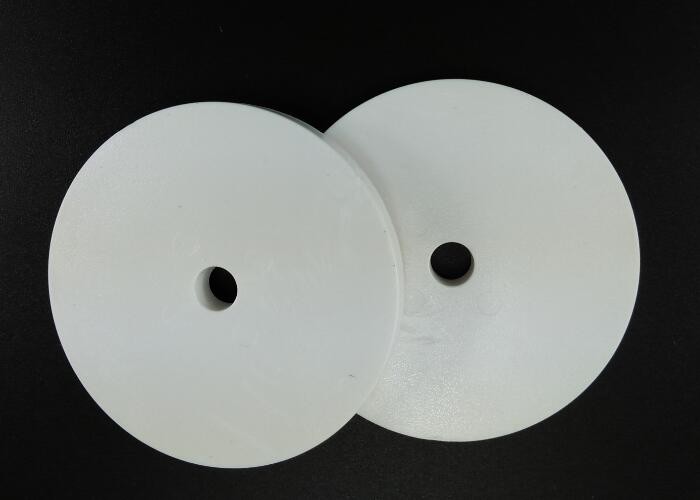 Cheap RAL9003 White Plastic Injection Molding Products , Round Base Washer Shim 5 X 50 mm for sale