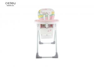 Cheap 6 Height Adjusted Pink High Chair 7.8KG 3 Position FootPlate for sale