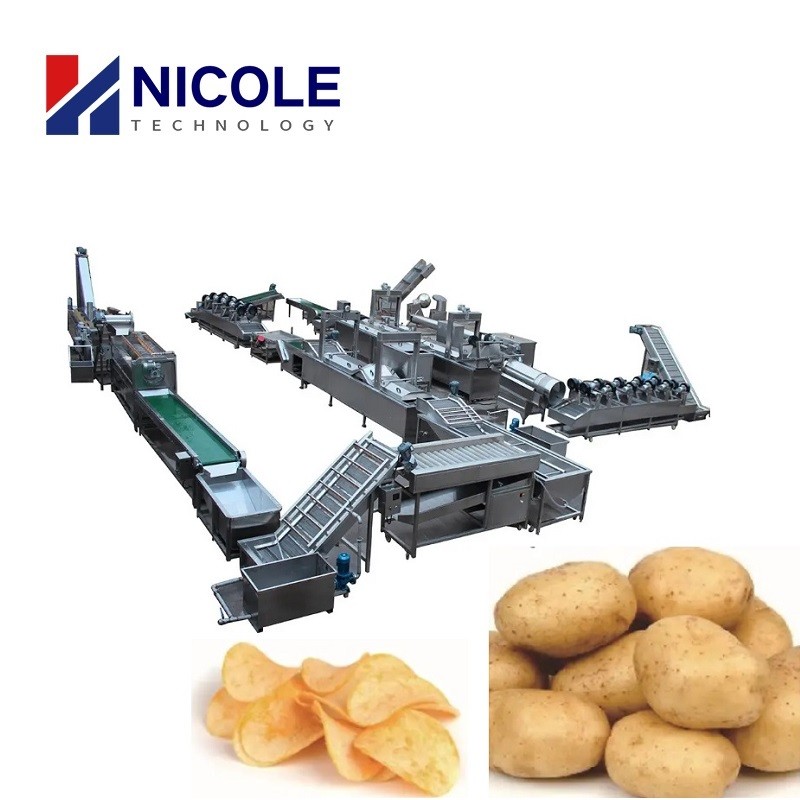 Cheap Continuous Industrial Automatic Potato Chips Making Machine Stainless Steel for sale