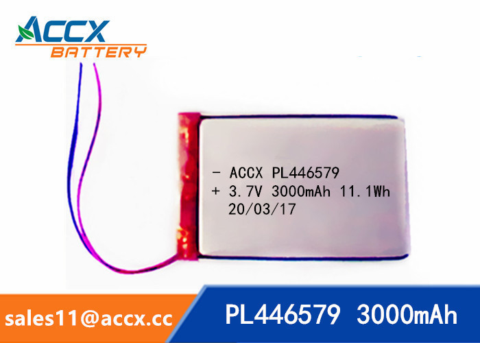 Cheap 446579PL 3.7V 3000mAh Li-Polymer battery for sale
