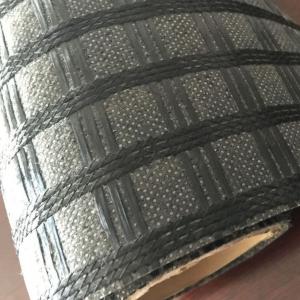 Cheap Black Fiberglass Sewed Plastic Geogrid Coating Asphalt Geogrid For Road Construction for sale