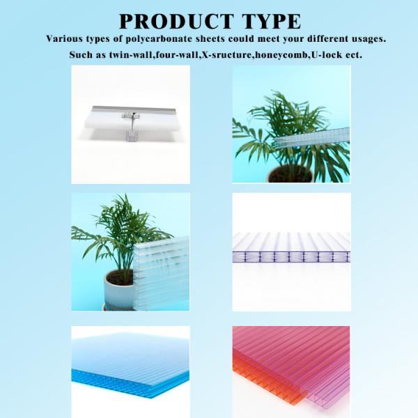 28mm 30mm 35mm Polycarbonate Hollow Sheet UV Resistant