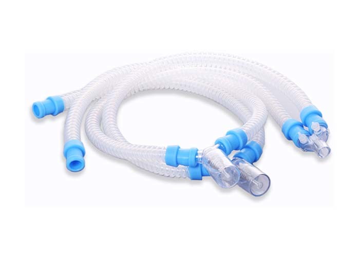 Cheap Adult Reusable Silicone Ventilator Breathing Circuits Customized Length for sale