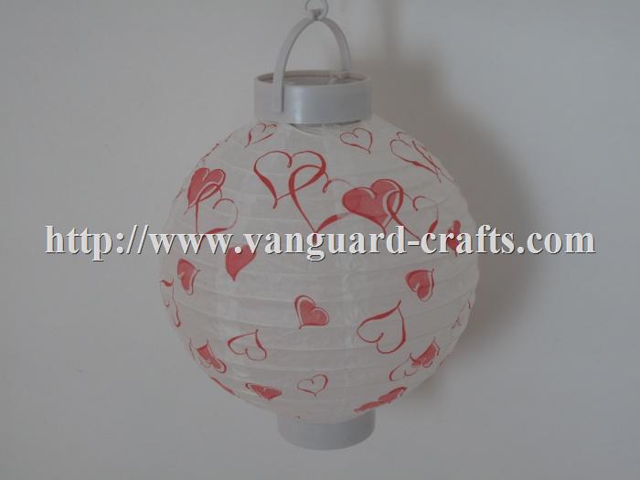 Cheap Valentine's Day Printed Led Hanging Lights Lanterns for sale