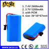 Buy cheap ICR18650 2s1p 7.4v 2200mah li ion battery pack for flash lights from wholesalers