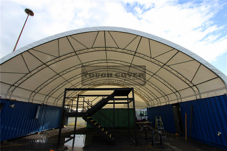 14m(46') Container Mounted Cover Shelter,low budget large space