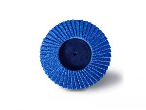 Cheap 4.5" 200 Grit  Mini Flap Disc For Sanding Wood Zirconia Oxide Type R Blue Color for sale