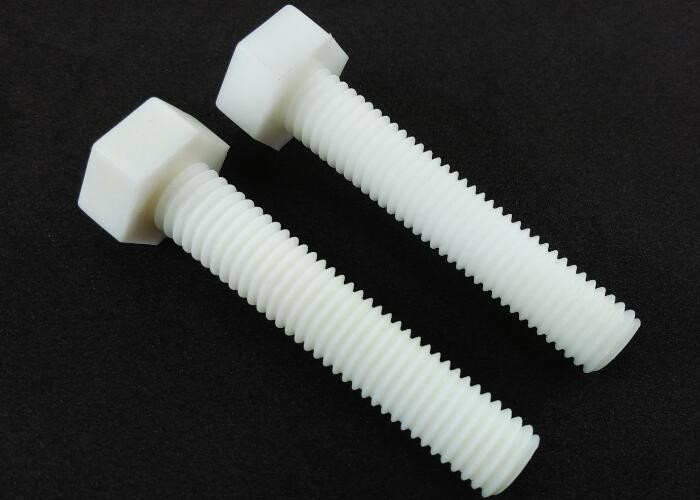 Cheap Metric Hardware Nuts Bolts White PP M10 Hex Bolt DIN 933 Full Threads for sale