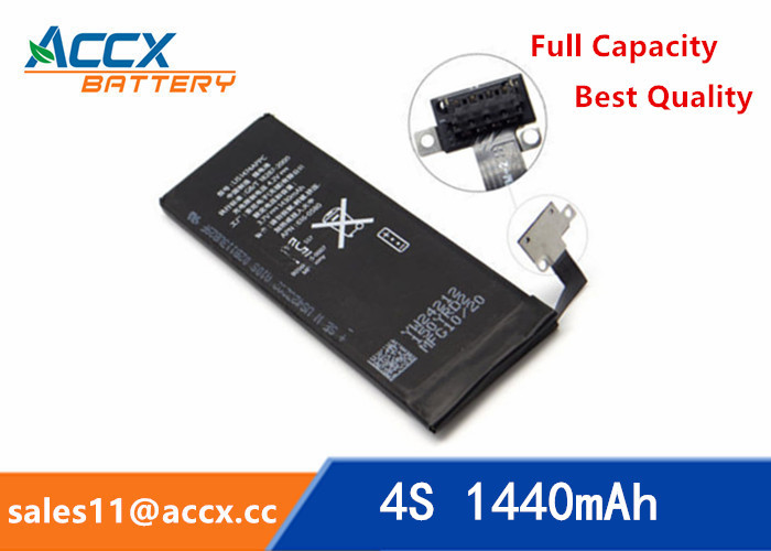 Cheap ACCX brand new high quality li-polymer internal mobile phone battery for IPhone 4S with high capacity of 1450mAh 3.7V for sale
