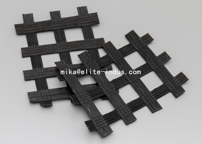 Cheap Warp Knitted Polyester PET Biaxial Uniaxial Geogrids For Road Construction for sale