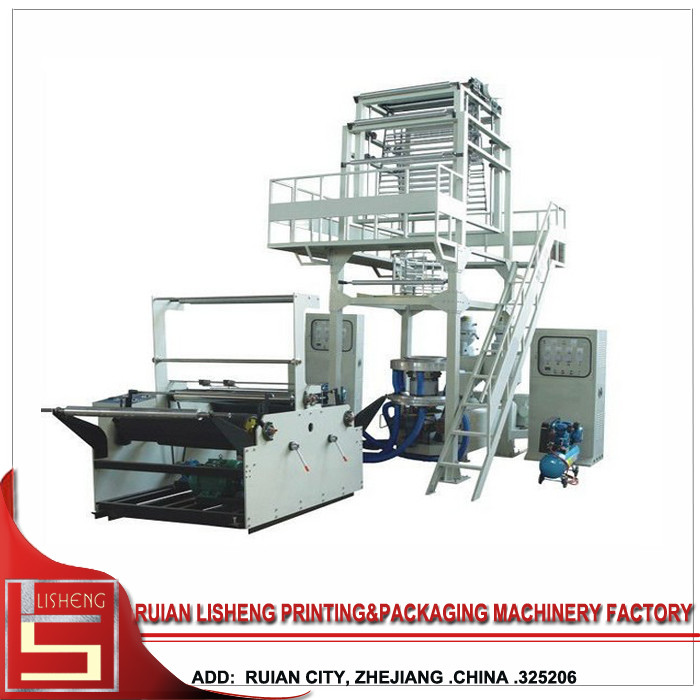 Cheap 2 color Co - extrusion HDPE / LD / PE Film Blowing Machine with Two Layers for sale
