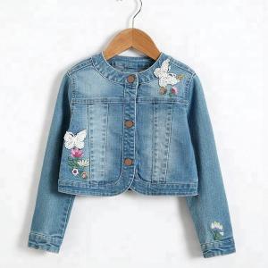 Cheap New Promotion Embroidery  Long sleeve denim jacket kids for sale