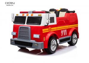 Cheap 2 SeatS 3km/Hr Kids Ride On Toy Car 37 Months Ride On Fire Truck 12v Lights for sale