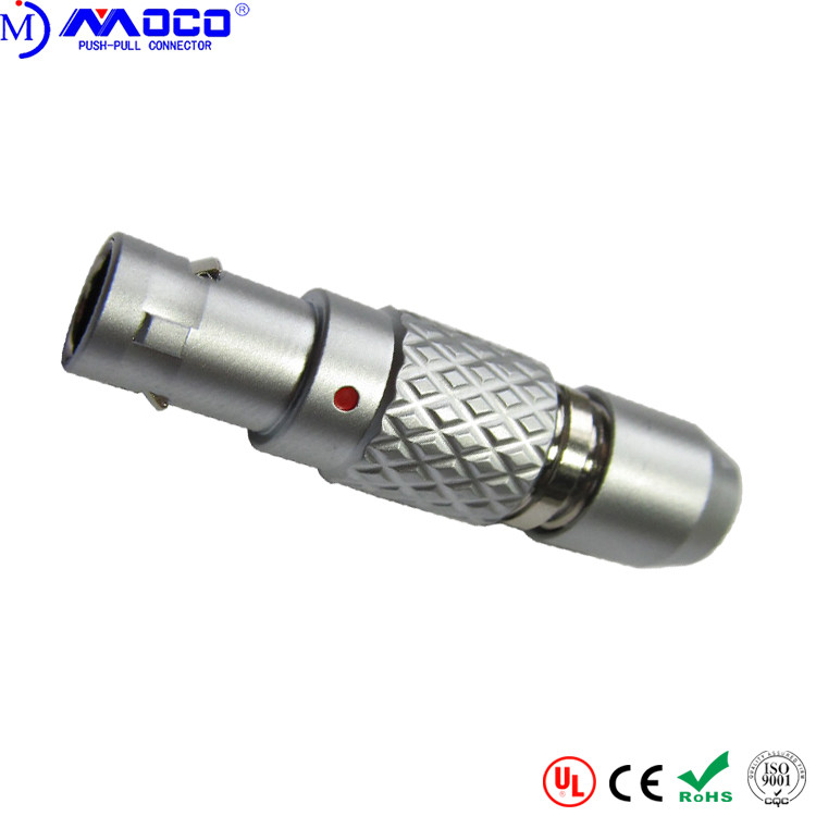 Small 0B 7 Pin Round Connector , FGG Male Self Locking Lemo Type Connector