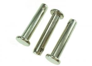 Cheap 6 x 30 Nickel Flat Head Stainless Steel Clevis Pin With Split Pin Hole DIN 1444 Standard for sale