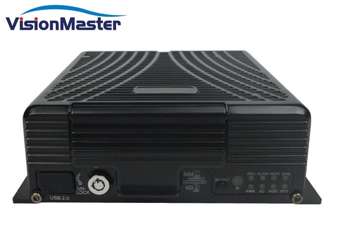 Cheap 2TB HDD 3G / 4G Mobile DVR 8 Levels For School Bus CCTV System GPS Tracking for sale