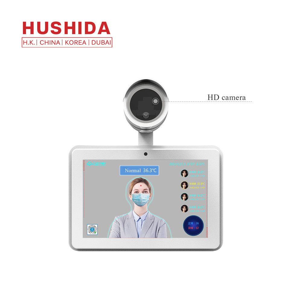 Cheap HUSHIDA 10.1 inch Face recognition human body non contact temperature device for sale