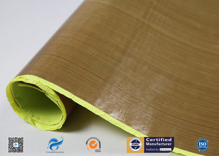 Cheap Heat Resistant PTFE Coated Fiberglass Fabric With Silicone Adhesiive for sale