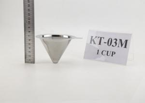 Cheap 1 Cups Stainless Pour Over Coffee Dripper For Osaka , Logo Customized for sale