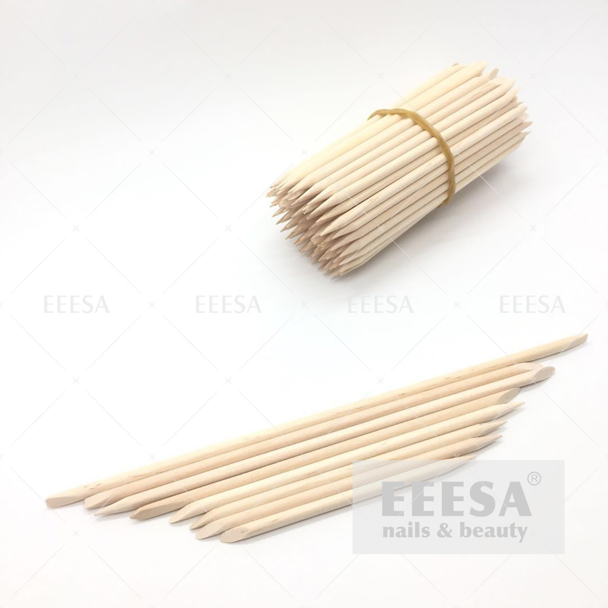 Cheap Disposable  Orange Wood Sticks Double Ended Non Toxic Eco Friendly for sale