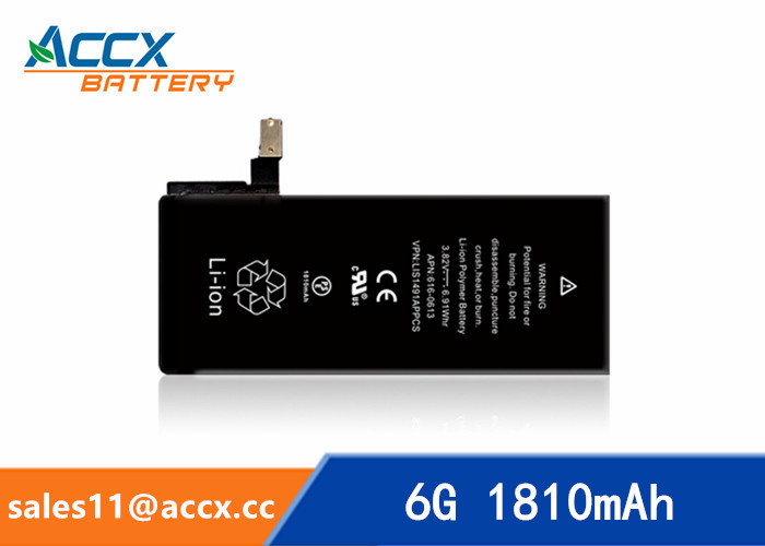 Cheap ACCX brand new high quality li-polymer internal mobile phone battery for IPhone 6G with high capacity of 1810mAh 3.8V for sale