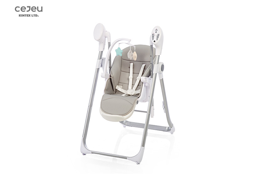 Cheap Grey Baby Feeding High Chair Ergonomic Reclining Foldable for sale