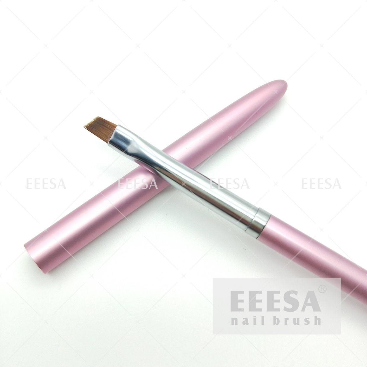 Cheap Pink Metal Handle Synthetic Gel Brush Rust Resistant No Deformation for sale