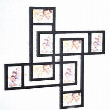 Cheap 14-window Wooden Assembly Photo Frames, Made of MDF, OEM Orders are Welcome for sale