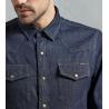 Buy cheap High quality casual man blue jean shirts men collar stylish jean shirt fashion from wholesalers