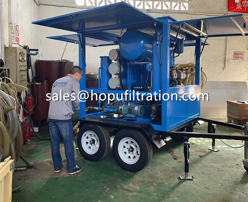 Cheap Mobile Trolley PLC type Vegetable Transformer Oil Purifier, Movable Transformer Oil Filtration Service Equipment for sale