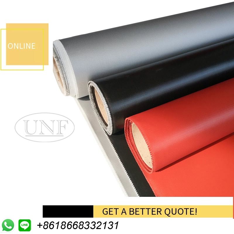 Cheap 0.45mm Satin Weave Silicone Coated Glass Fabric 40/40 Gram 2 Meter Width for sale