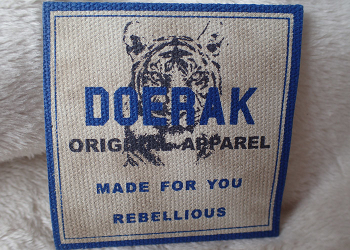 Cheap High Density 3D Organic Canvas Screen Printing Label For Children'S Garments for sale