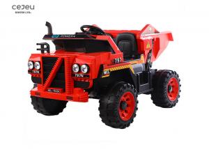 Cheap App Control 12v  Dump Truck Toy Ride On ASTM F963 2 Seater Red Engineering for sale