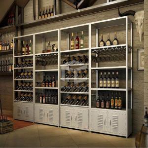 Cheap 1200*450mm Iron Wine Rack For Store EPE Cotton Packaging for sale