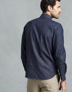 Cheap High quality casual man blue jean shirts men collar stylish jean shirt fashion custom shirt for man for sale