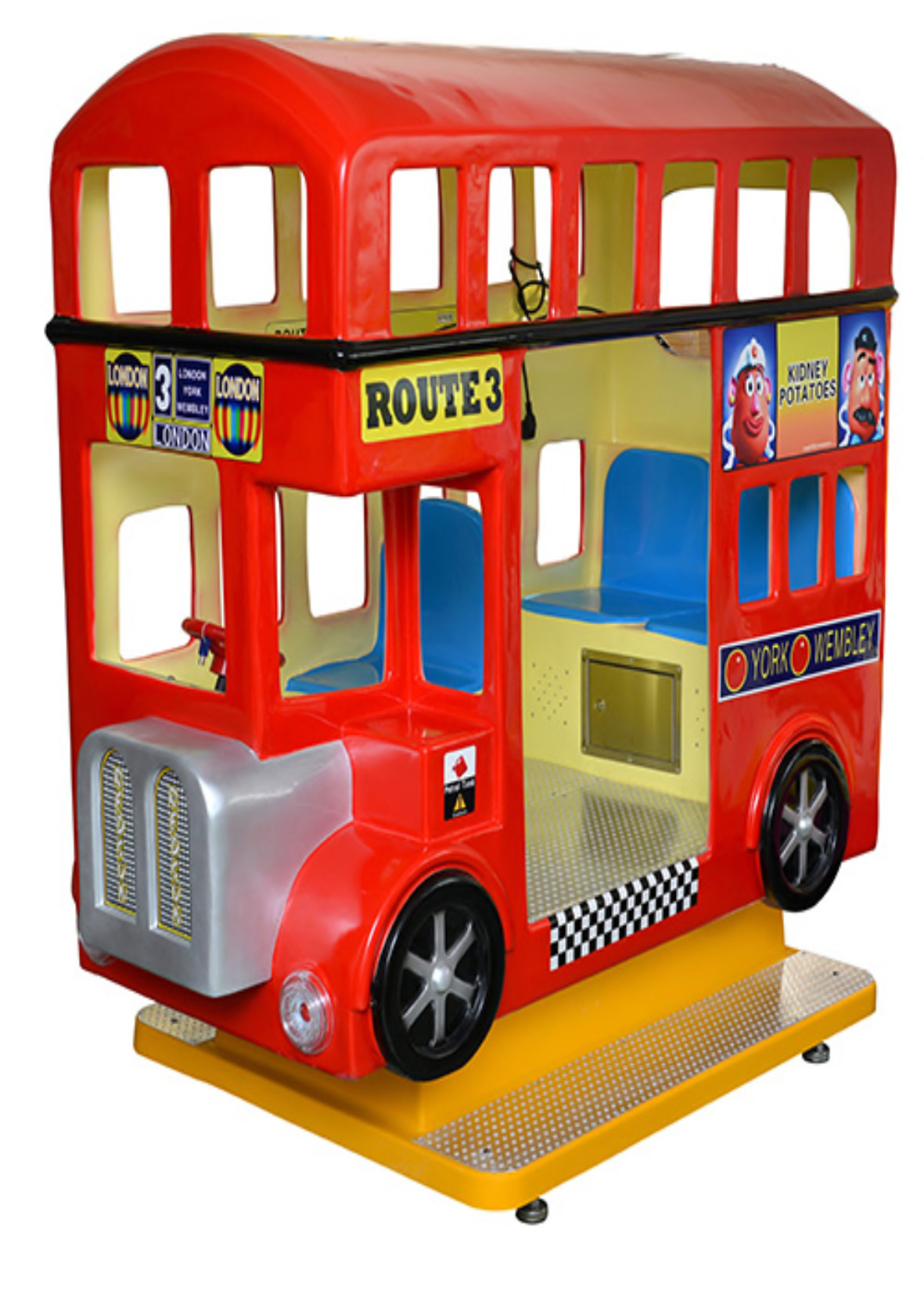 Cheap London Bus Kids Arcade Rides Three Seats Colorful For 2-7 Years Old Children for sale