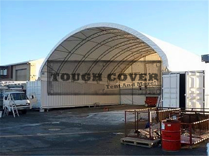 Cheap 14m(46') Container Mounted Cover Shelter,low budget large space for sale