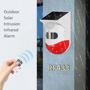 Cheap New Wireless Solar Infrared Alarm Detector Siren Motion Sensor Detector For Home Garden Yard Outdoor With RF433 Remote C for sale
