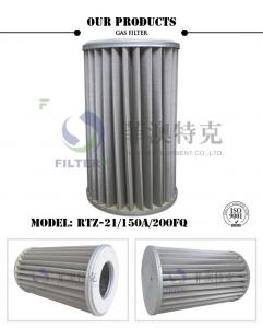 Cheap Pleated Metal Mesh Gas Filter Element For Pipeline Industry 6.4MPa Pressure for sale