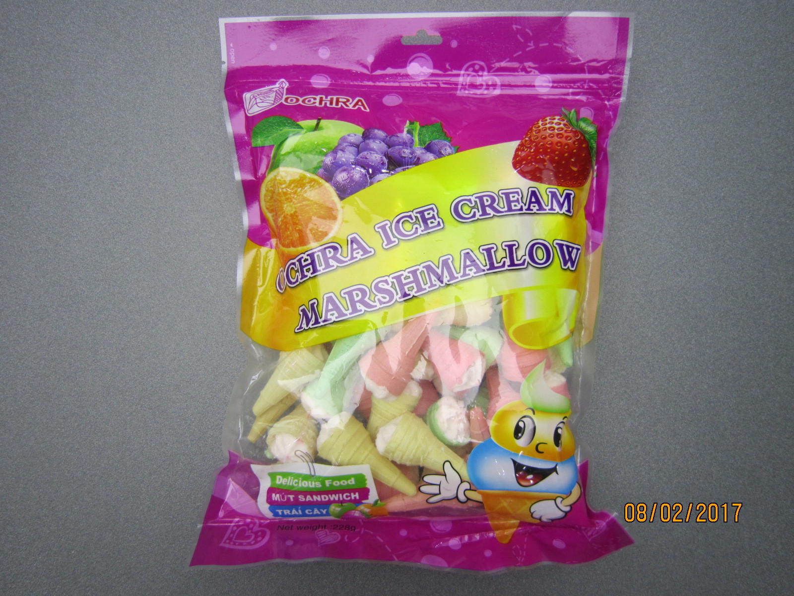 228g Bag Pack Ice Cream Fruity Marshmallow Gifts / Snack Marshmallow