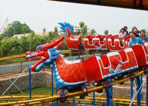 Cheap Adjustable Speed Kiddie Dragon Coaster , Outdoor Amusement Park Rides for sale