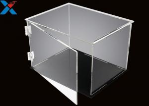 Cheap Rectangle Acrylic Display Box Open Door Assembled Clear Dust Storage Box for sale