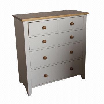 Cheap Five Storage Drawers or Bedside Cabinet, Northeast China Ash and MDF, Customized Styles are Welcome  for sale